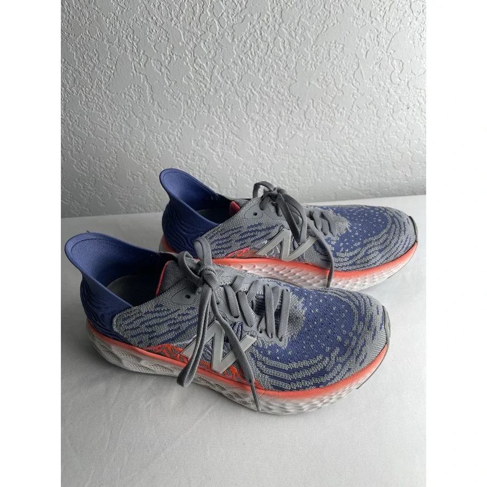 New Balance Fresh Foam 1080v10 Womens Running Shoes Blue Grey Pink W1080B10 6.5